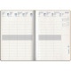 AGENDA SEMAINIER KRAFT 17X24CM COURBES 13 mois de décembre à décembre. 1 semaine sur 2 pages