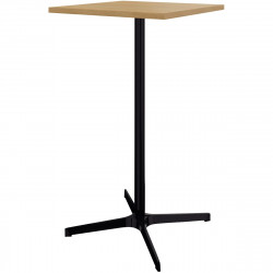 TABLE INDOOR L60 CM X L60 CM X H105 CM LUCIE PLATEAU CHÊNE CLAIR PIÉTEMENT NOIR