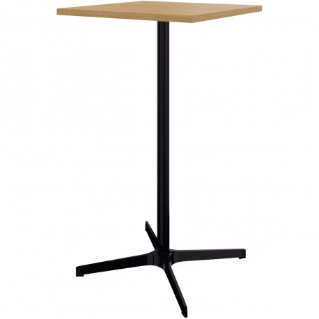 TABLE INDOOR L60 CM X L60 CM X H105 CM LUCIE PLATEAU CHÊNE CLAIR PIÉTEMENT NOIR