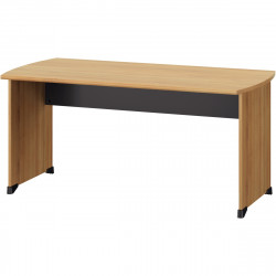 BUREAU JAZZ+ FAB FR 160CM  CHENE BOCAGE ET PANNEAU VDF inclus  pieds métal 2 passe-cables inclus pour pieds métal  GAR. 3 ANS 