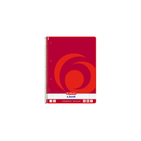 CAHIER SPIRALES A4+ 70G 5x5 200P LIGNE  COMPARTIMENTS DE COULEURS