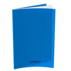 CAHIER PIQÛRE 96 PAGES CAMBRIDGE 24X32 SEYÈS, COUV PP BLEU 80G