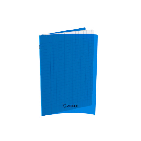 CAHIER PIQÛRE 96 PAGES CAMBRIDGE 24X32 SEYÈS, COUV PP BLEU 80G