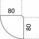 ANGLE DE LIAISON 90° MISSOURI FAB FR 80X80CM CHÊNE CLAIR