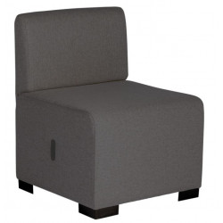 CANAPE HIZIA 1P GRISANTHRACITE TISSU POLYESTER (POSS.EN SIMILICUIR S/DDE) ASS.FACILE STRUCT.PIN PIEDS PATINS ANTIDERAP.GAR 2 ANS