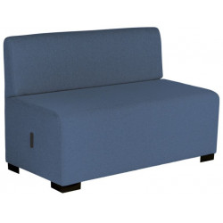 CANAPE HIZIAC2A ET B 2P BLEU DEMIN TISSU POLYESTER (POSS.EN SIMILICUIR S/DDE) ASS.FACILE STRUCT.PIN PIEDS PATINS ANTIDERAP.