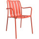 CHAISE AVEC ACCOUDOIRS VERANO PAPRIKA CDE PAR 2 ALU 100% RECYCL.ASSISE 95KG GAR 3 ANS