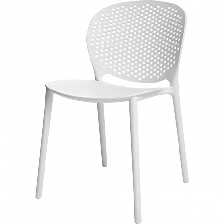 CHAISE BEEZ BLANC USAGE INTER.EXTER.POLYPROP. 100% RECYCL. ANTI UV GAR 3 ANS