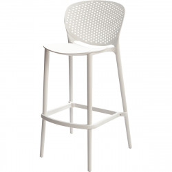 CHAISE HAUTE BEEZ BLANC USAGE INTER.EXTER. POLYPROP.100% RECYCL.ANTI UV GAR 3 ANS