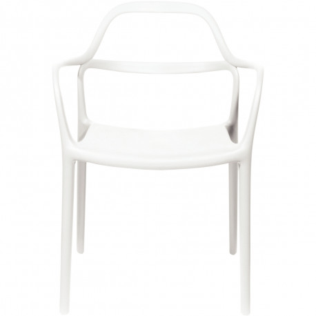 CHAISES NOVA BLANC LOT 2 ENTIER,RECLYCLABLE POLYPROP.ANTI UV USAGE INTER.EXTER. HT ASS.45CM LOT DE 2 GAR 2 ANS
