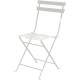 CHAISES PLIANTES EDEN BLANC LOT DE 2 USAGE INTER.EXTER.ACIER GALVANISE LAQUE  MAT TRAITE UV LIVRE A ASSEMBLER 100%RECYCL.