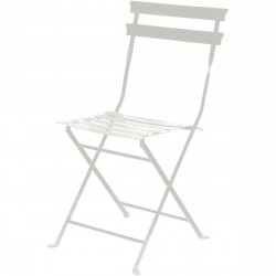 CHAISES PLIANTES EDEN BLANC LOT DE 2 USAGE INTER.EXTER.ACIER GALVANISE LAQUE  MAT TRAITE UV LIVRE A ASSEMBLER 100%RECYCL.