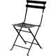 CHAISES PLIANTES EDEN NOIR LOT DE 2 USAGE INTER.EXTER.ACIER GALVANISE LAQUE MAT TRAITE UV 100% RECYCL.GAR 2 ANS