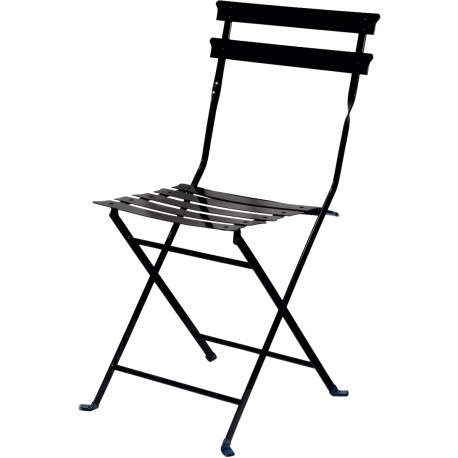 CHAISES PLIANTES EDEN NOIR LOT DE 2 USAGE INTER.EXTER.ACIER GALVANISE LAQUE MAT TRAITE UV 100% RECYCL.GAR 2 ANS