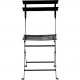 CHAISES PLIANTES EDEN NOIR LOT DE 2 USAGE INTER.EXTER.ACIER GALVANISE LAQUE MAT TRAITE UV 100% RECYCL.GAR 2 ANS
