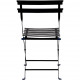 CHAISES PLIANTES EDEN NOIR LOT DE 2 USAGE INTER.EXTER.ACIER GALVANISE LAQUE MAT TRAITE UV 100% RECYCL.GAR 2 ANS