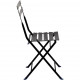 CHAISES PLIANTES EDEN NOIR LOT DE 2 USAGE INTER.EXTER.ACIER GALVANISE LAQUE MAT TRAITE UV 100% RECYCL.GAR 2 ANS