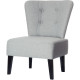 FAUTEUIL BRIGHTON GRIS CLAIR STYLE VINTAGE STRUCT.PIN MASSIF ET AGGLOM.REVET.TISSU POLYESTER NON DEHOUSS.PIET.HETRE MASSIF H