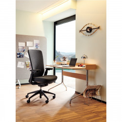 FAUTEUIL ERGONOMIQUE RAMSÈS II GRIS SYNCHROME PROF.ASS.REGL. SUPP.LOMB.DOSSS.RESILLE ACC.REGL. 135KG GAR 5 ANS