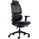 FAUTEUIL MANAGER ERGONOMIQUE SLAGEN NOIR 135KG AVEC TÊTIÈRE OPTION SYNCHRONE PROF.ASS.HT DOSS.REGL.SUPP.LOMB.ACC.INCLUS