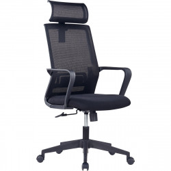 FAUTEUIL MTGA216 NOIR MEC BASCULANT  ACC FIXES TETIERE REGL./6CM 110KG GAR 5 ANS