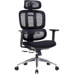 FAUTEUIL RG600F MESH NOIR SYNCHRONE PIET.ALU SUPP.LOMB.PROF.ASS.REGL. ACC.3D INCLUS TETIERE .3D INCLUS 120KG GAR 5 ANS