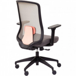 FAUTEUIL STARKLE SYNCHR. 3 posit.anti retour accoudoirs 3D  SAUMON//NOIR dos resille NF   SOUTIEN LOMBAIRE GAR. 5 ANS 110KG  