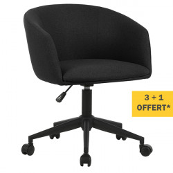 Pack promo 3 Fauteuils Bleu nuit à roulettes achetés + 1 fauteuil OFFERT*