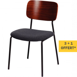 PACK PROMO LOT DE 3 CHAISES LISA ANTHRACITE + 1  CHAISE OFFERTE * 
