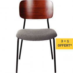 PACK PROMO LOT DE 3 CHAISES LISA GRIS + 1  CHAISE OFFERTE * 