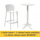 PACK TABLE + 2 CHAISES HAUTES BEEZ BLANC (dont une chaise offerte*)