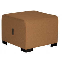 POUF HIZIA 1P TERRE DE SIENNE TISSU POLYESTER (POSS.EN SIMILICUIR S/DDE) ASS.FACILE STRUCT.PIN PIEDS PATINS ANTIDERAP.GAR 2 ANS