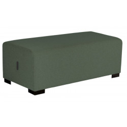 POUF HIZIA 2P VERT FORET TISSU POLYESTER (POSS.EN SIMILICUIR S/DDE) ASS.FACILE STRUCT.PIN PIEDS PATINS ANTIDERAP.GAR 2 ANS