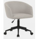 PRET FAUTEUIL ARCO ASSISE+DOSSIER TISSU BEIGE LIN- PIETEMENT SUR ROULETTES