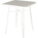 TABLE BASSE URBAN BLANC USAGE INTER.EXTER.ACIER GALVANISE LAQUE NOIR TRAITE UV LIVRE A ASSEMBLER 100%RECYCL.GAR 3 ANS