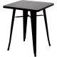 TABLE BASSE URBAN NOIR USAGE INTER.EXTER.ACIER GALVANISE LAQUE NOIR TRAITE UV LIVRE A ASSEMBLER 100% RECYCL.GAR 3 ANS 