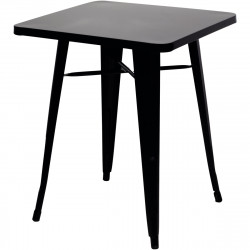 TABLE BASSE URBAN NOIR USAGE INTER.EXTER.ACIER GALVANISE LAQUE NOIR TRAITE UV LIVRE A ASSEMBLER 100% RECYCL.GAR 3 ANS 