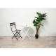 TABLE PLIANTE EDEN NOIR USAGE INTER.EXTER.ACIER GALVANISE LAQUE MAT TRAITE UV LIVRE A ASSEMBLER 100% RECYCL.GAR 2 ANS