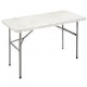 TABLE PLIANTE EN POLYPROPYLÈNE L122 CM P61 CM GRIS
