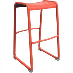 TABOURET HAUT VERANO PAPRIKA ALU 100% RECYCL. ASSISE 95KG GAR 3 ANS