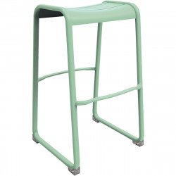 TABOURET HAUT VERANO VERT MENTHE ALU 100% RECYCL. ASSISE 95KG GAR 3 ANS