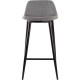 TABOURETS MUST GRIS LOT 2 STRUCT.CONTREPLAQ.REVET. TISSU GAR 1 AN 