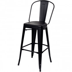 TABOURETS URBAN NOIR LOT 2 INTERIEUR/EXTERIEUR ACIER GALVANISE EMPLILABLE TRAITE UV ASS.PERF.DRAINAGE EAU 100% RECYCL