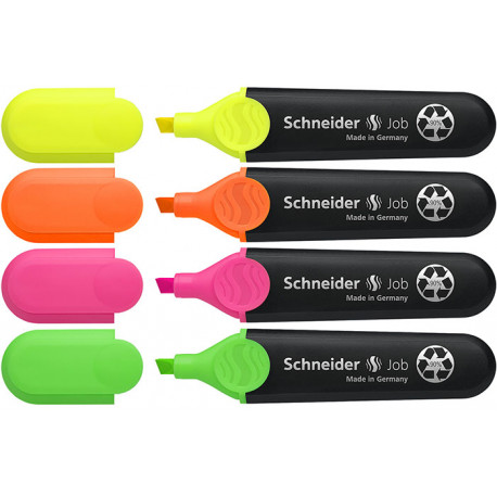SURLIGNEURS JOB POCHETTE de 4 ASSORTIS