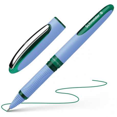 STYLO ROLLER POINTE METAL AIGUILLE CAP OFF ONE HYBRID N VERT  SCHNEIDER 183504