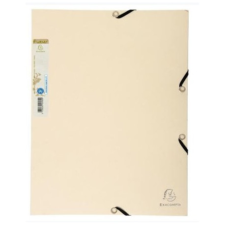 LOT X25 CHEMISE 3 RABATS À ÉLASTIQUE CARTE RECYCLÉE 380G/M2 FOREVER - A4 - SABLE