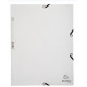 LOT X25 CHEMISE 3 RABATS À ÉLASTIQUES CARTE LUSTRÉE 400G/M2 - A4 - BLANC