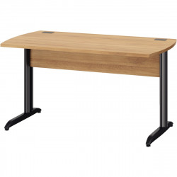 BUREAU JAZZ+FAB FR L160CM DECOR CHENE BOCAGE PIET.métal L ANTHRACITE VDF inclus 2 passe-cables inclus pour pides métal GAR. 3 AN