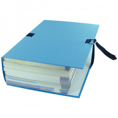 CHEMISE bleu À DOS EXTENSIBLE AVEC SANGLE EN FIBRES 100% RECYCLÉES 24X32CM