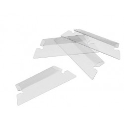 LOT X25 PORTE ETIQUETTE LARGEUR 50MM TRANSPARENT EUROFLEX